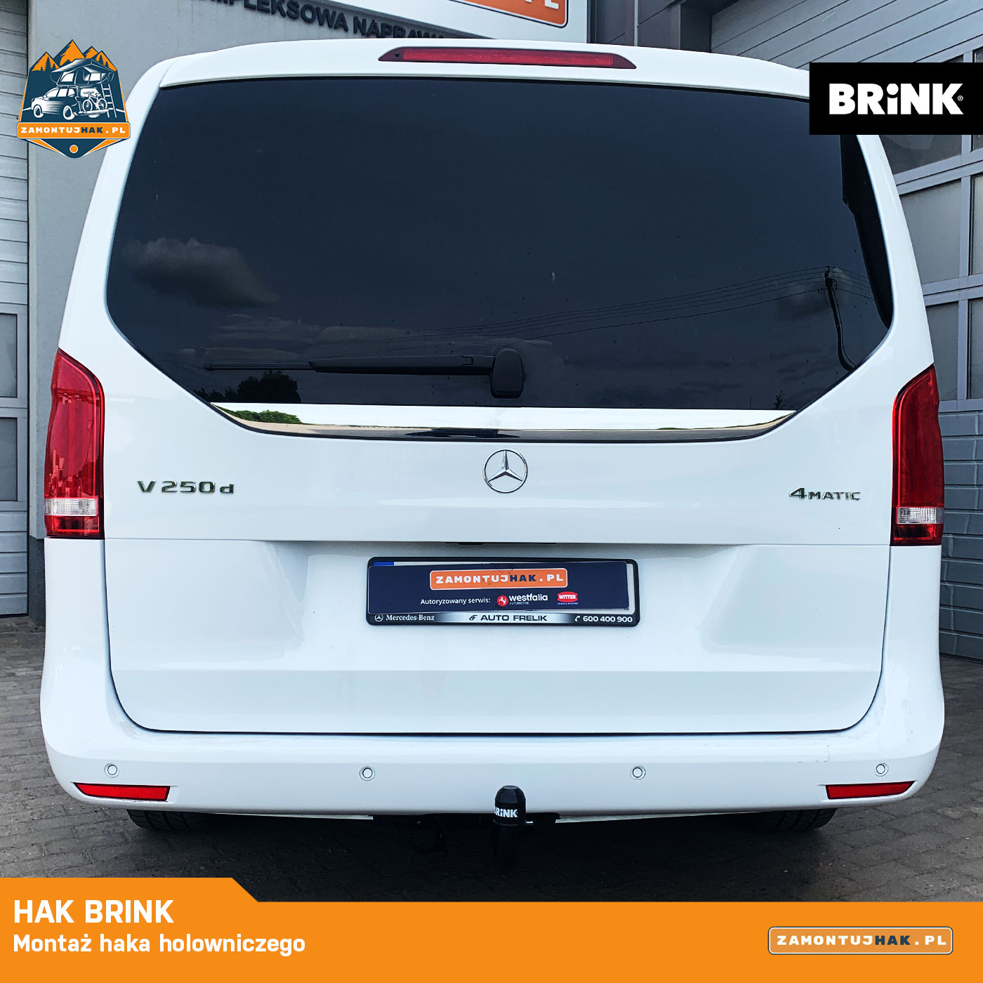 Montaż haka holowniczego Mercedes V 250d