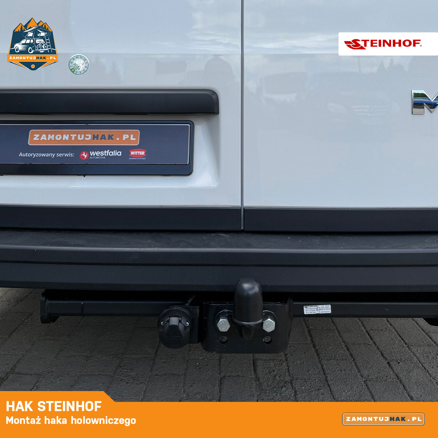 Montaż haka Steinhof w kampervanie Knaus BoxDrive na podwoziu MAN