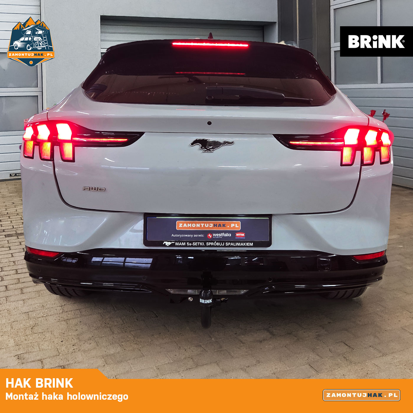 Montaż haka BRINK w Ford Mustang Mach-E