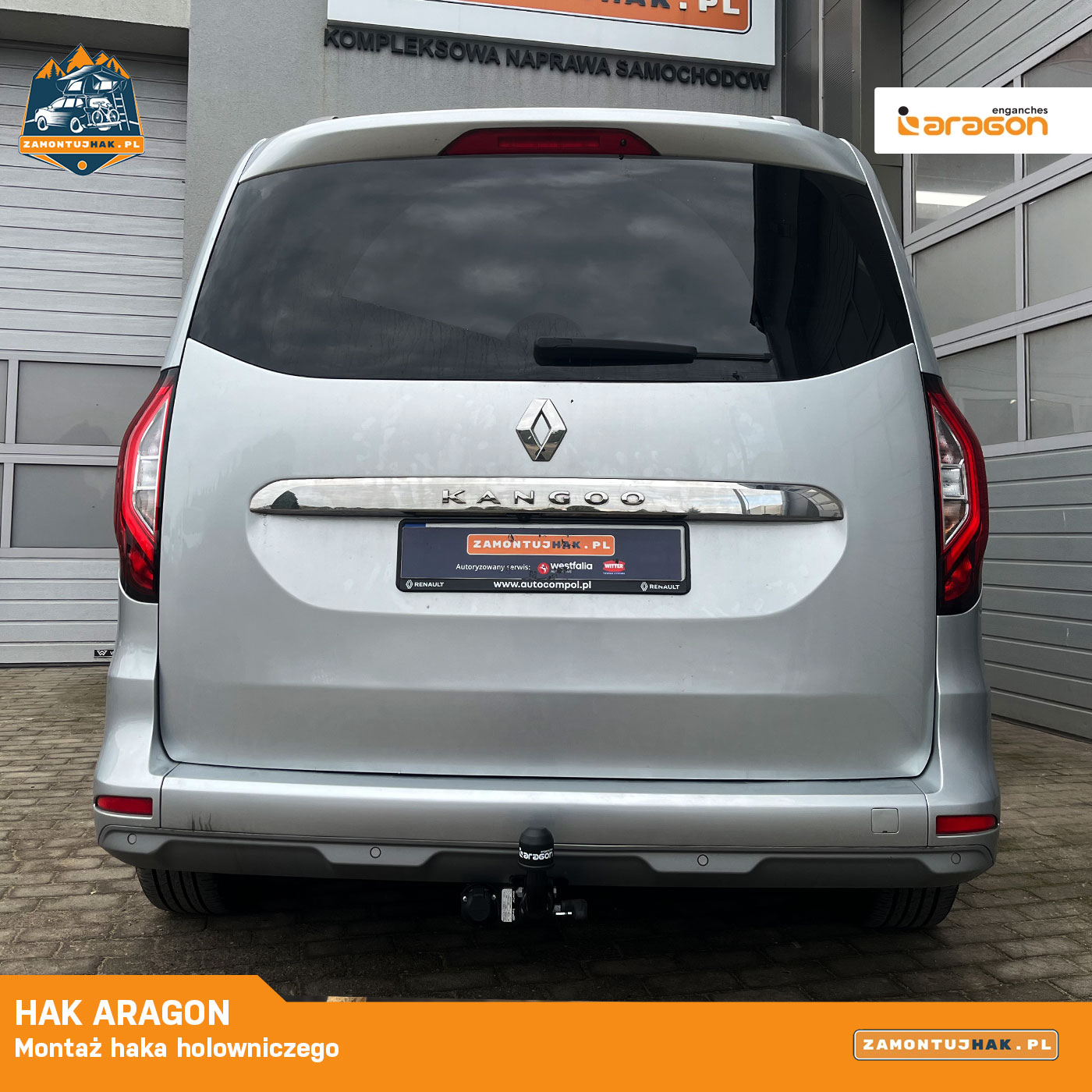 Hak holowniczy Enganches Aragon do Renault Kangoo – wypinany poziomo